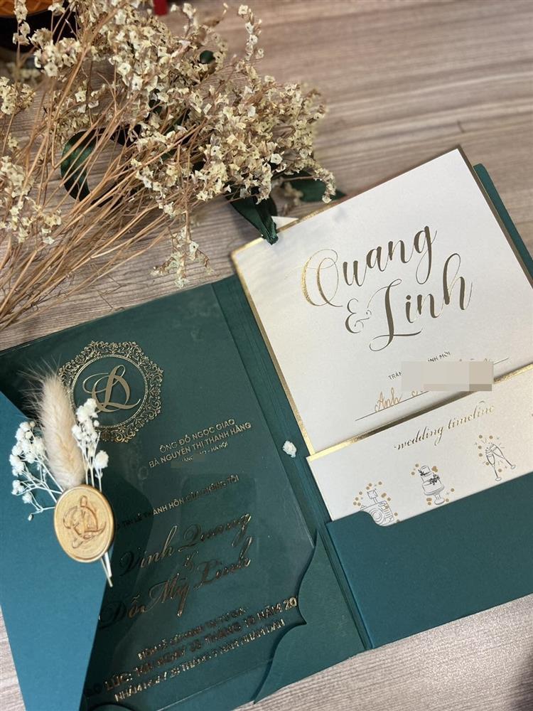 Hé lộ thiệp cưới của Đỗ Mỹ Linh và con trai bầu Hiển-1