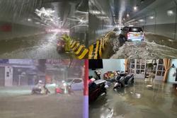 Đường phố thành sông, nước tràn vào nhà, bệnh viện ở Đà Nẵng