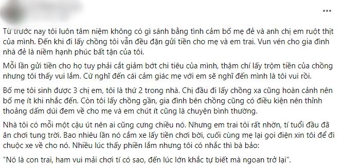 Vợ suốt ngày vun vén nhà đẻ, cuối cùng nhận lại bài học đắng chát-1