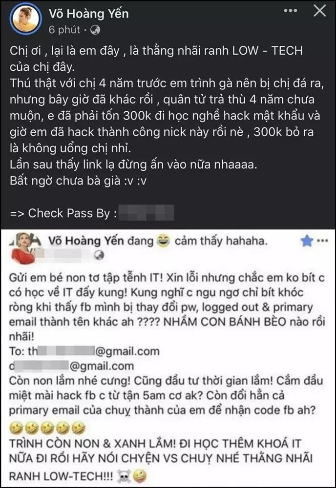 Hacker ân oán kèn cựa Võ Hoàng Yến, gọi thẳng tên nam nhi-5