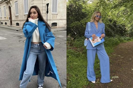 Lên đồ với gam màu xanh dương bắt trend mùa lạnh