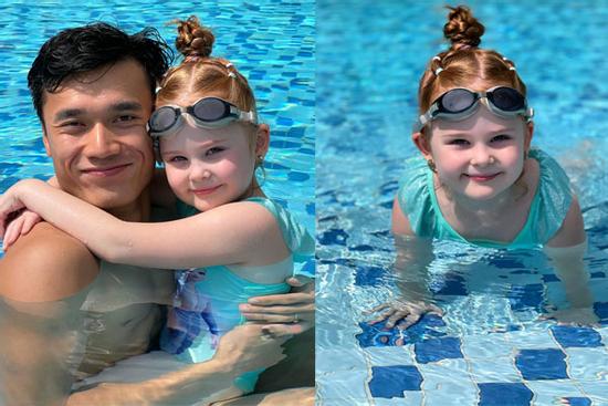 Mê mẩn em vợ ngoại quốc cực xinh của thủ môn Bùi Tiến Dũng