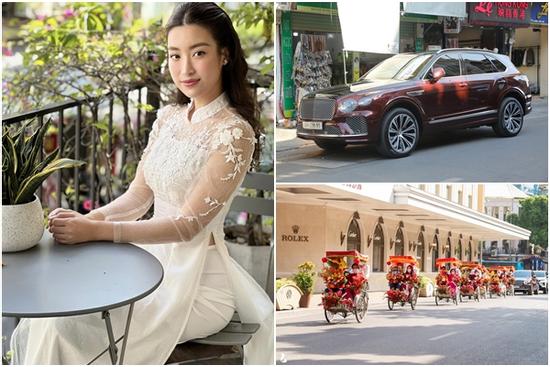 Con trai bầu Hiển đi xe 21 tỉ, dẫn đoàn xích lô sang ăn hỏi Đỗ Mỹ Linh