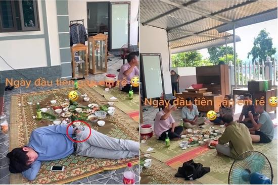 Chàng trai 'gục ngã' khi ra mắt nhà bạn gái, dáng ngủ nhìn phì cười
