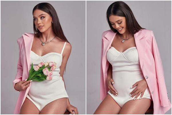 Sao Việt khoe bụng bầu với bikini: Vợ Bùi Tiến Dũng có đỉnh nhất?-16