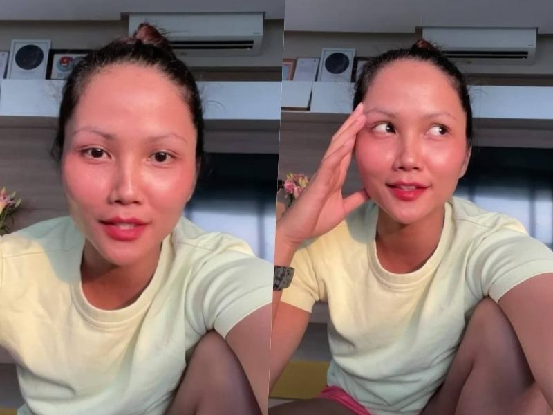 Ngắm mặt mộc hoa hậu trên livestream-12