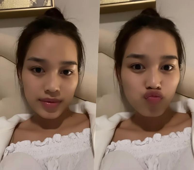 Ngắm mặt mộc hoa hậu trên livestream-14