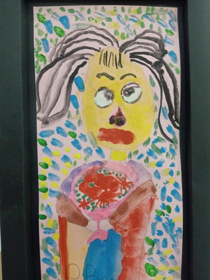 Lớp Vẽ Thiếu Nhi Art Smile  Tranh vẽ bạn nhỏ dành tặng mẹ nhân ngày Sinh  nhật mẹ   Tranh màu Acrylic Học viên Bảo Anh  Facebook
