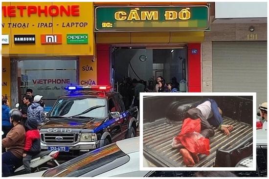 Cướp tiệm vàng bị đâm gục tại chỗ, được 113 chở đi cấp cứu