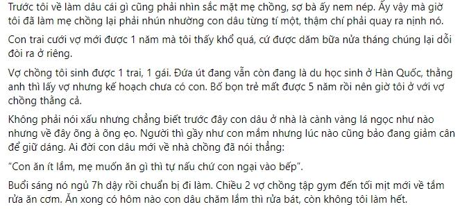 Con trai lấy vợ coi như mất, mẹ chưa kịp nấu cơm con dọa ra ở riêng-1
