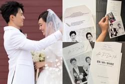 Diệu Nhi - Anh Tú gửi thiệp giản dị bất ngờ khi cưới ở Hà Nội