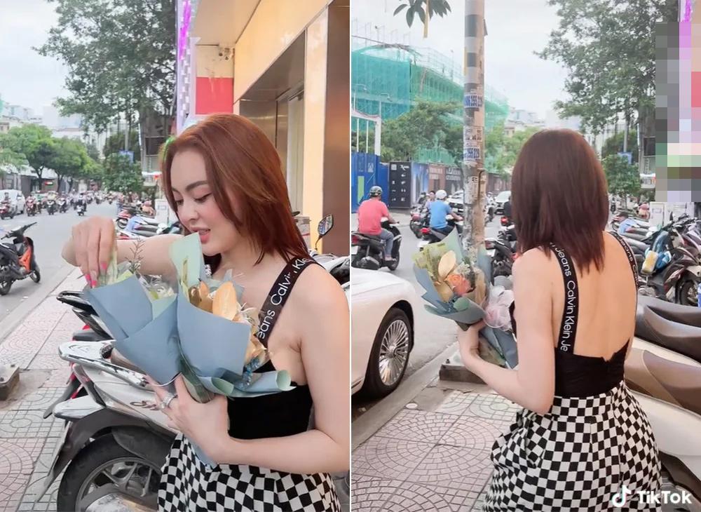 Trang Nemo chơi sang, cho nhân viên bó hoa tiền mang về tặng vợ-1