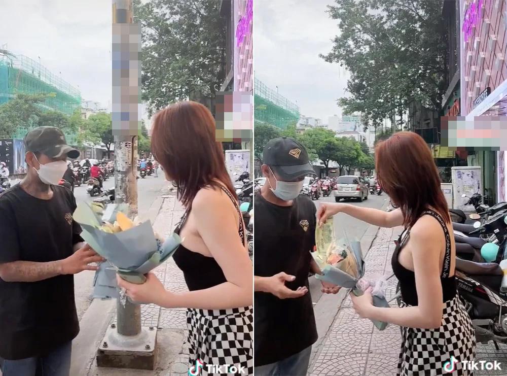 Trang Nemo chơi sang, cho nhân viên bó hoa tiền mang về tặng vợ-2