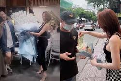 Trang Nemo chơi sang, cho nhân viên bó hoa tiền mang về tặng vợ