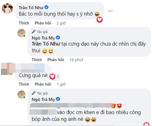 Á hậu Ngô Trà My hiếm hoi khoe bụng bầu sắp đẻ-3