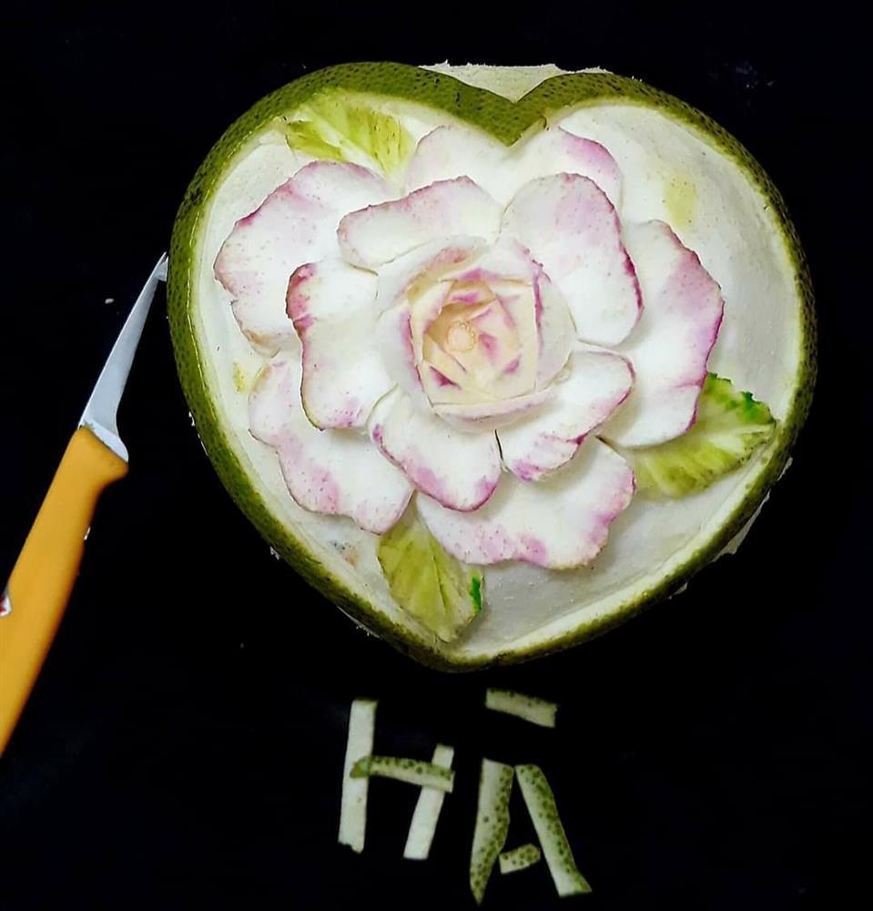 Đẹp mắt những bông hoa được làm từ quả bưởi-6