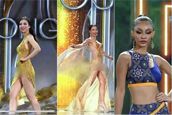 Đối thủ Thiên Ân lộ nội y, mặt đầy mụn đêm bán kết Miss Grand