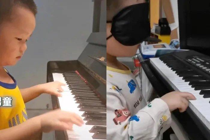 Cậu bé tự kỷ bất ngờ nổi tiếng nhờ clip bịt mắt chơi piano-1