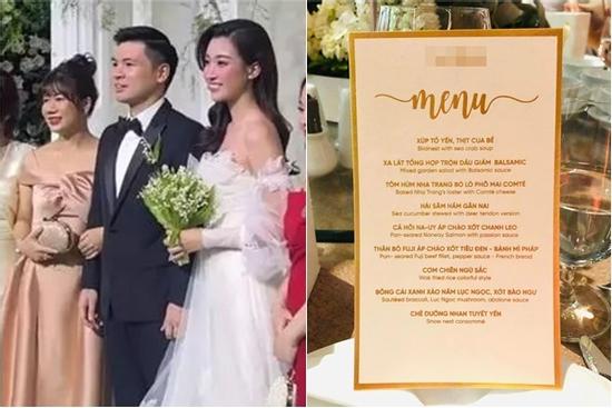 Thực đơn cưới Đỗ Mỹ Linh - Đỗ Vinh Quang chuẩn thượng lưu