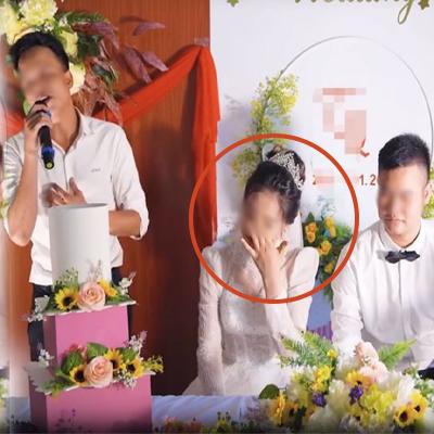 Thanh niên lên hát tặng trong hôn lễ khiến cô dâu khóc nức nở-2