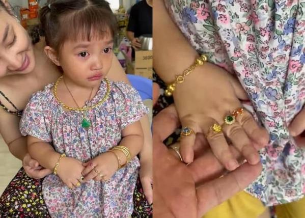 Quý tử Lê Dương Bảo Lâm đeo vàng nặng tay dù mới 2 tháng tuổi-7