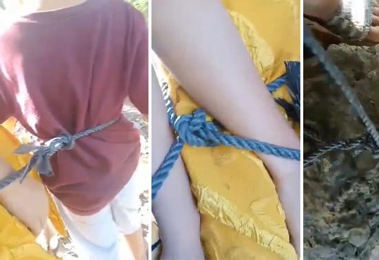 Trói 3 con ruột vào tảng đá thả xuống sông, quay clip 'dọa vợ'