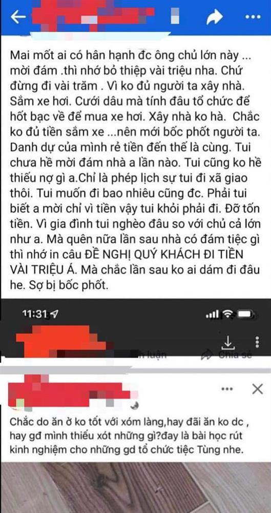 Khách mừng cưới 200k, gia chủ bóc phốt thẳng lên mạng xã hội-2