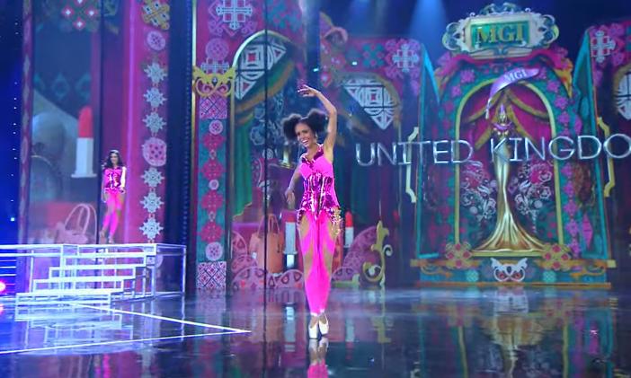 Đối thủ Thiên Ân vồ ếch ở phần thi sportwear chung kết Miss Grand-3