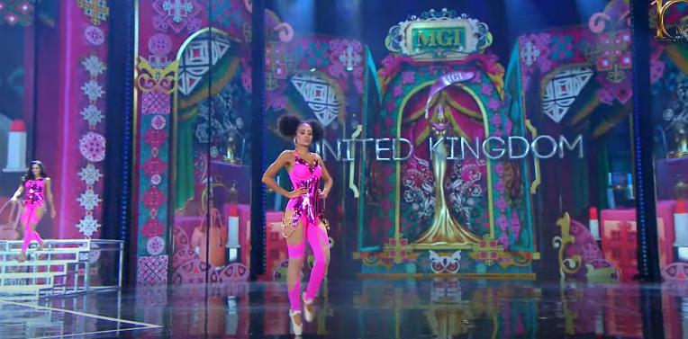 Đối thủ Thiên Ân vồ ếch ở phần thi sportwear chung kết Miss Grand-5