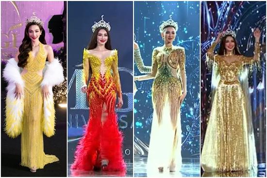 5 đầm dạ hội của Thùy Tiên trong lần cuối đương nhiệm Miss Grand