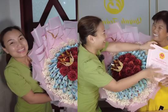 Lóa mắt tài sản Quỳnh Trần JP, tặng mẹ già liền lúc 2 sổ đỏ