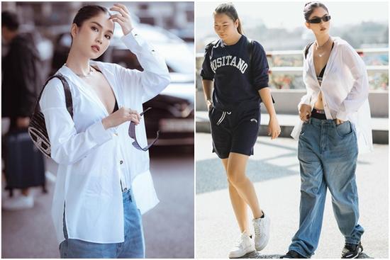 Ngọc Trinh phô nội y ở sân bay: Luộm thuộm hay hợp trend?