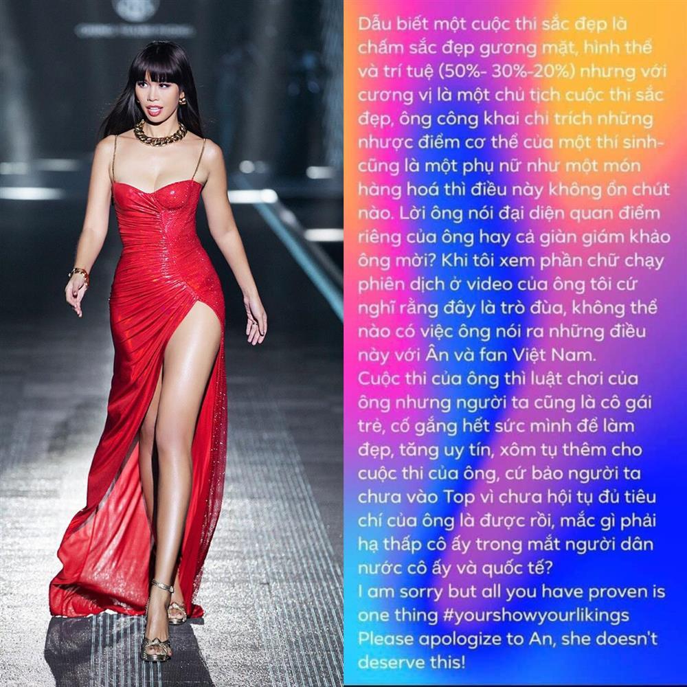 Hà Anh đề nghị Chủ tịch Miss Grand xin lỗi Thiên Ân-1