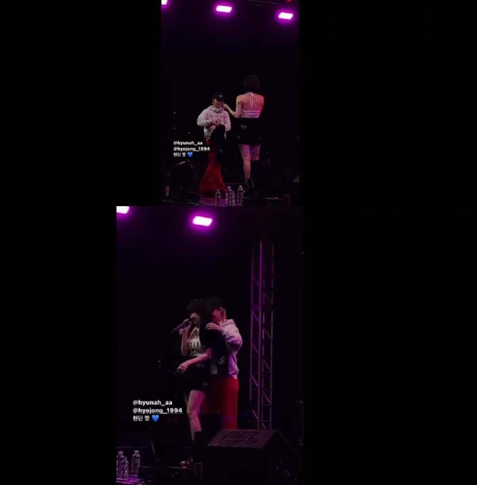Phản ứng của Dawn khi bạn gái HyunA cởi áo trên sân khấu-1