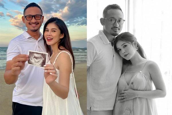 MC Thu Hoài khoe loạt ảnh cực bạo, show bụng bầu lớn tướng-12