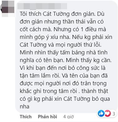 Phản ứng Cát Tường khi bị góp ý việc trao nhà tình thương-4