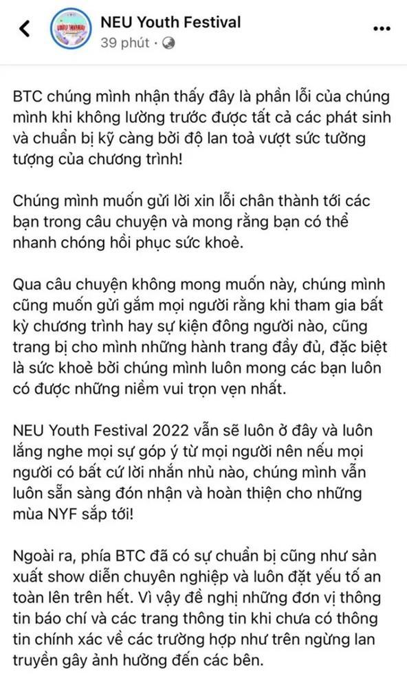 BTC lên tiếng về thông tin 1 sinh viên tụt huyết áp khi xếp hàng xem MONO-8