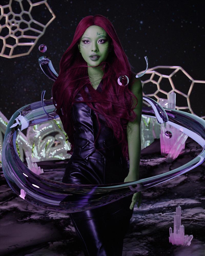 Halloween: Á hậu Phương Nhi cosplay Jisoo - Lan Ngọc hóa Chương Tử Di-13