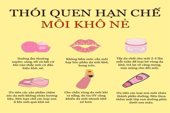 Mẹo cải thiện tình trạng môi khô nứt nẻ