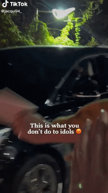 EXID chào hỏi lịch lãm, fan thô lỗ ném đồ bẩn vào xe-2