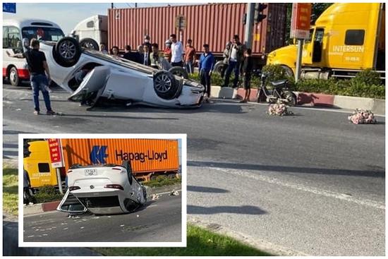 Lật xe đón dâu ở Hải Phòng, cô dâu bầu 7 tháng nhập viện
