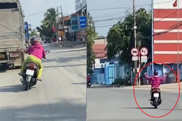 Ninja lead lạng lách đánh võng, buông 2 tay như cua-rơ trên phố-2