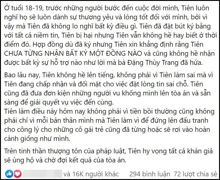 Thùy Tiên chỉ đích danh Đặng Thùy Trang khi bị kiện đòi 2,4 tỷ-4
