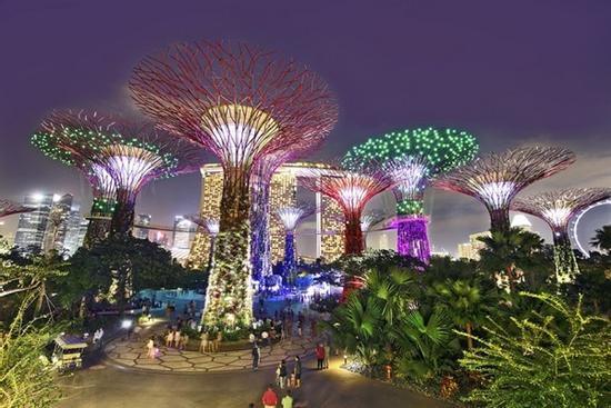 Vườn hoa khổng lồ như cổ tích ở Singapore