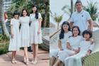 Vợ CEO cùng 2 con gái Bình Minh mặc chung mẫu váy như 3 chị em