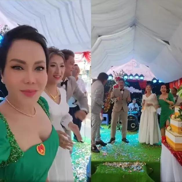 Trịnh Kim Chi nền nã tại đám cưới sau khi bị chê lên đồ át vía cô dâu-9