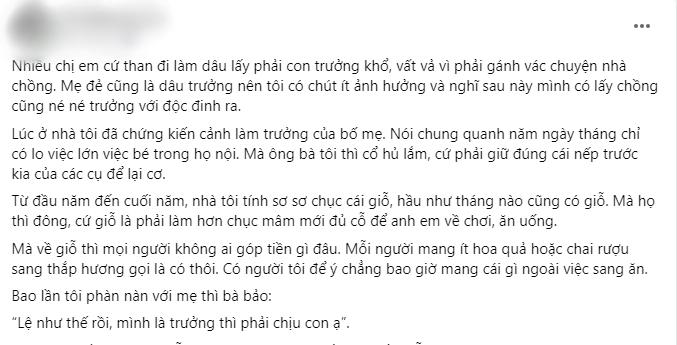 Giỗ bố mẹ, anh em cùng góp tiền chứ không đổ đầu con trưởng-1