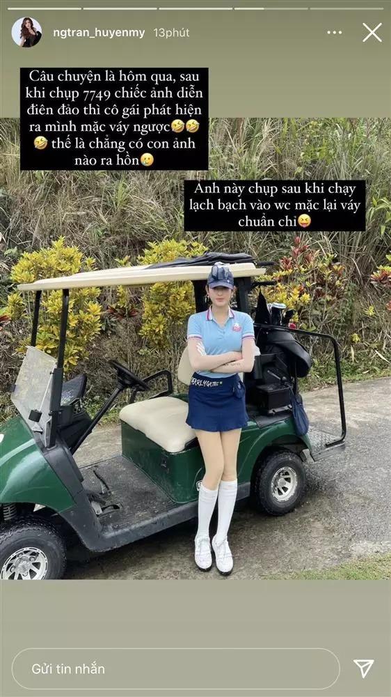 Hoa hậu Đỗ Thị Hà mặc ngược váy ra sân golf-11