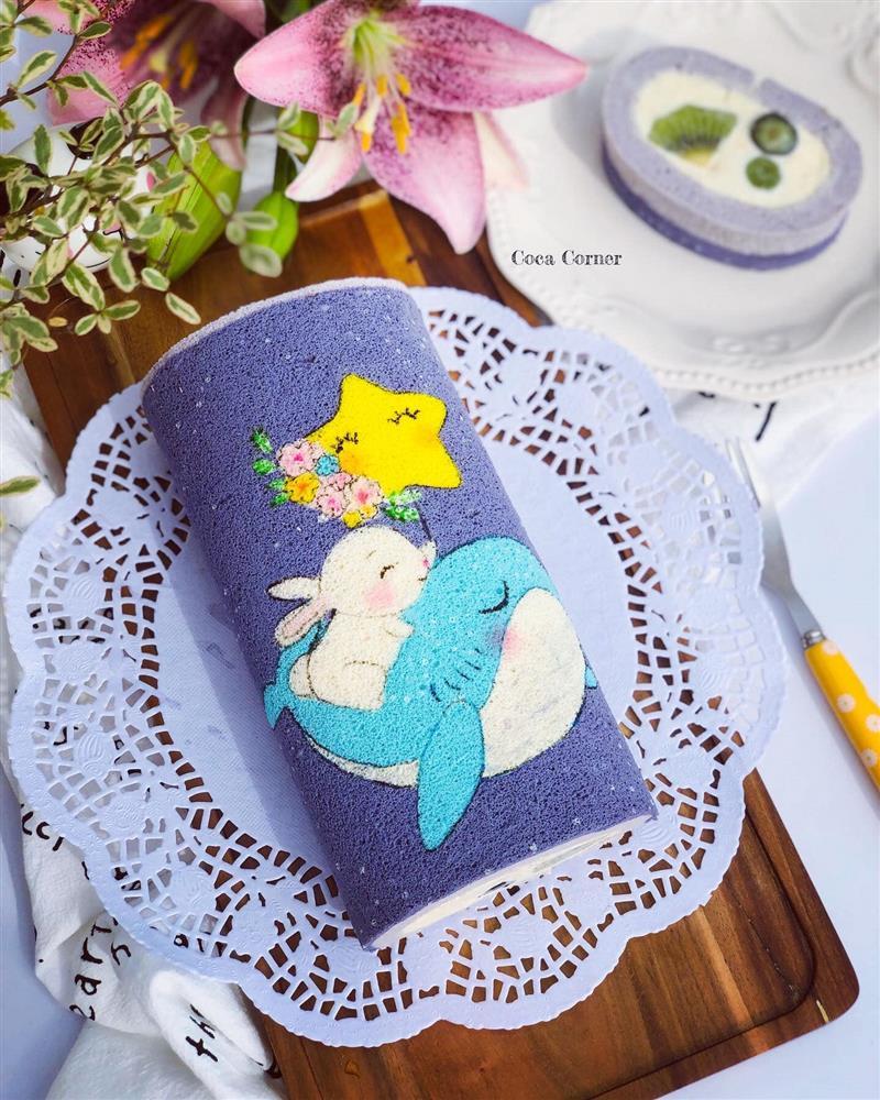 Mẹ đảm khoe bánh bông lan cuộn đẹp phát hờn, sao mà nỡ ăn-3