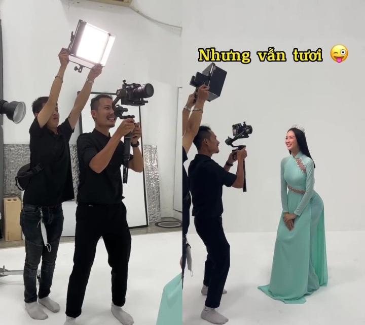 Hoa hậu 1m86 Bảo Ngọc như người khổng lồ, chạm trần ở sân bay-10